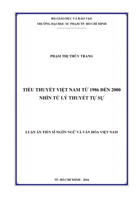 Luan an tien si van hoc viet nam tieu thuyet viet nam tu 1986 den 2000 nhin tu ly thuyet tu su