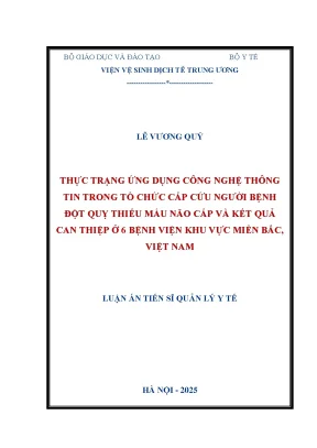 Thực trạng ứng dụng công nghệ thông tin trong tổ chức cấp cứu người bệnh đột quỵ thiếu máu não cấp và kết quả can thiệp ở 6 bệnh viện khu vực miền bắc việt nam