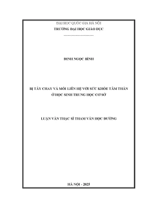 05050006267 bị tẩy chay và mối liên hệ với sức khỏe tâm thần ở học sinh trung học cơ sở