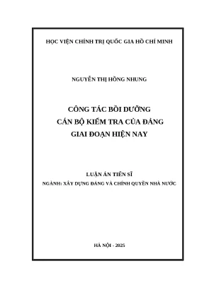 Luận án ncs nguyễn thị hồng nhung