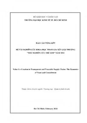 Value co creation in transparent and traceable supply chains the dynamics of trust and commitment