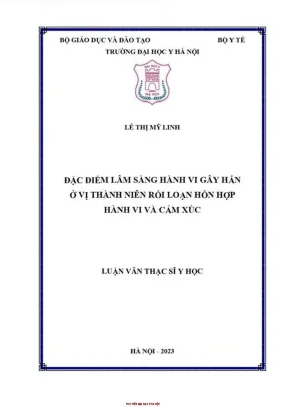 Đặc điểm lâm sàng hành vi gây hấn ở vị thành niên rối loạn hỗn hợp hành vi cảm xúc