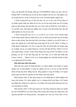 Luận án tiến sĩ quản lý giáo dục quản lí nghiên cứu khoa học sư phạm ứng dụng ở các trường trung học phổ thông thành phố hồ chí minh phần 2