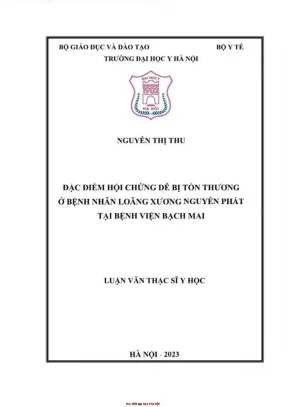 Đặc điểm hội chứng dễ bị tổn thương ở bệnh nhân loãng xương nguyên phát tại bệnh viện bạch mai
