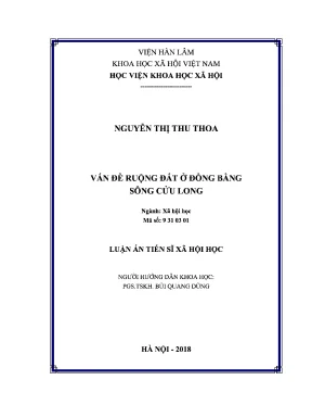 Vấn đề ruộng đất ở đồng bằng sông cửu long