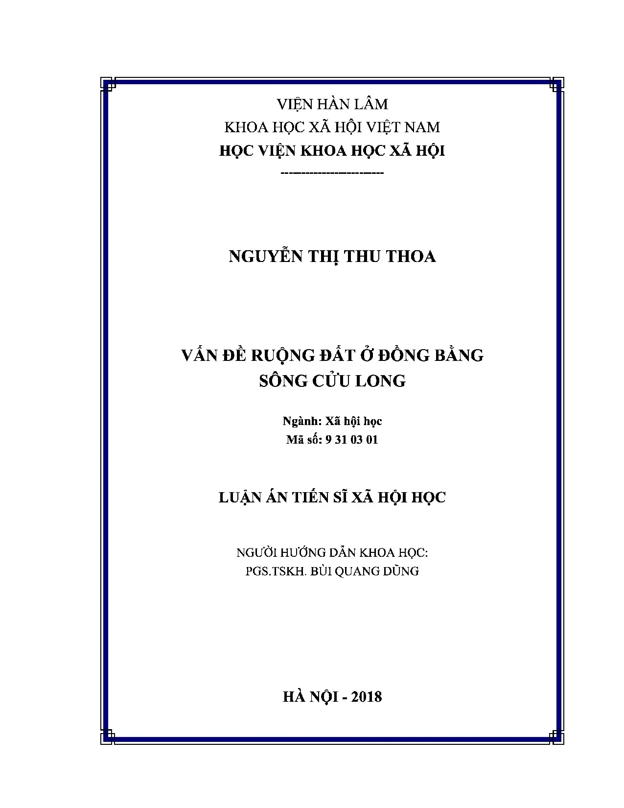 Vấn đề ruộng đất ở đồng bằng sông cửu long