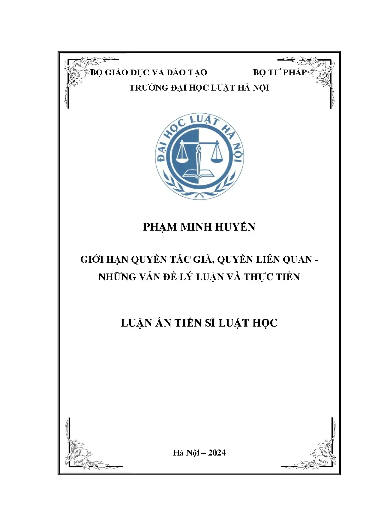 Giới hạn quyền tác giả, quyền liên quan: Lý luận và thực tiễn