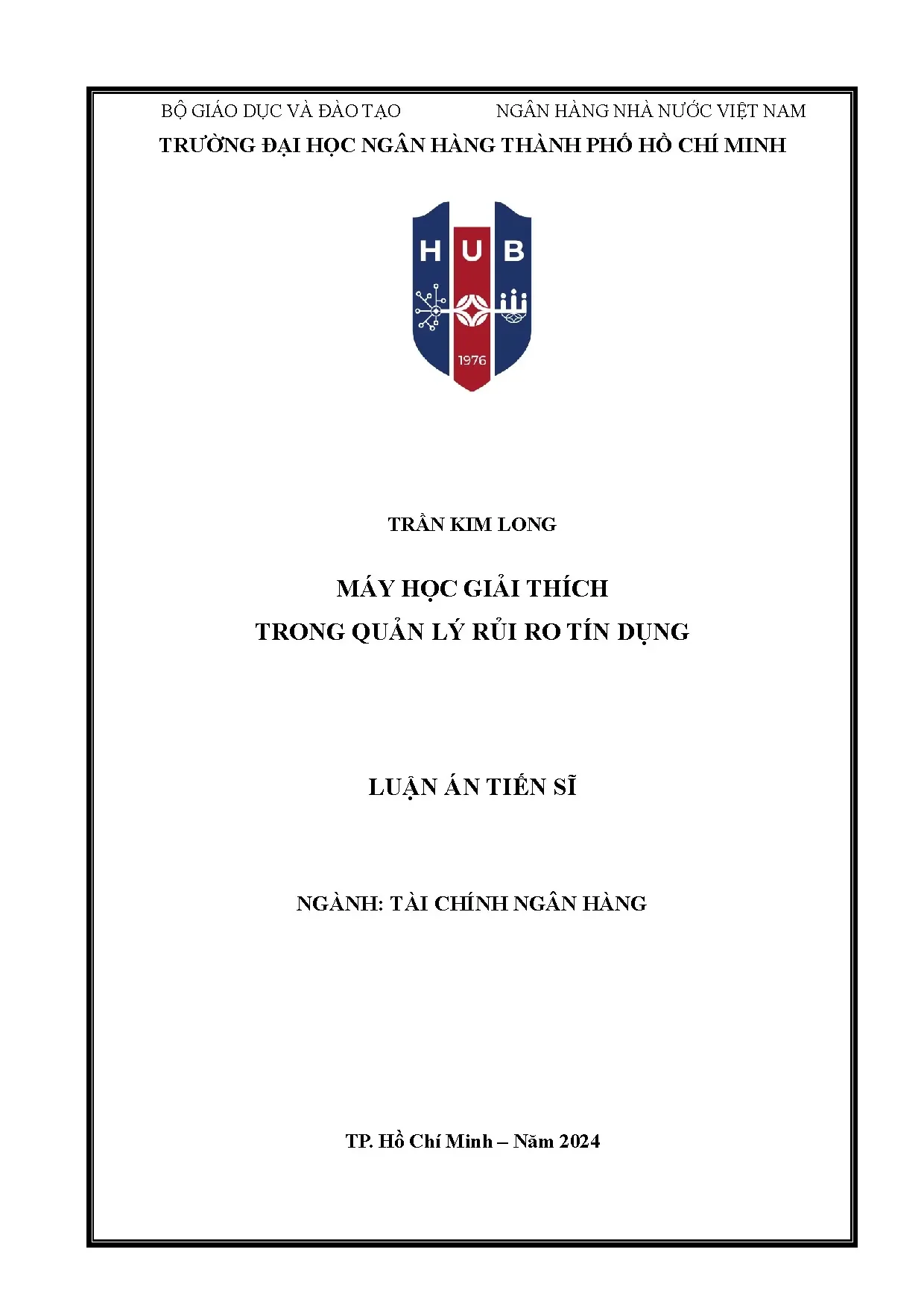 Máy học giải thích trong quản lý rủi ro tín dụng - Trần Kim Long