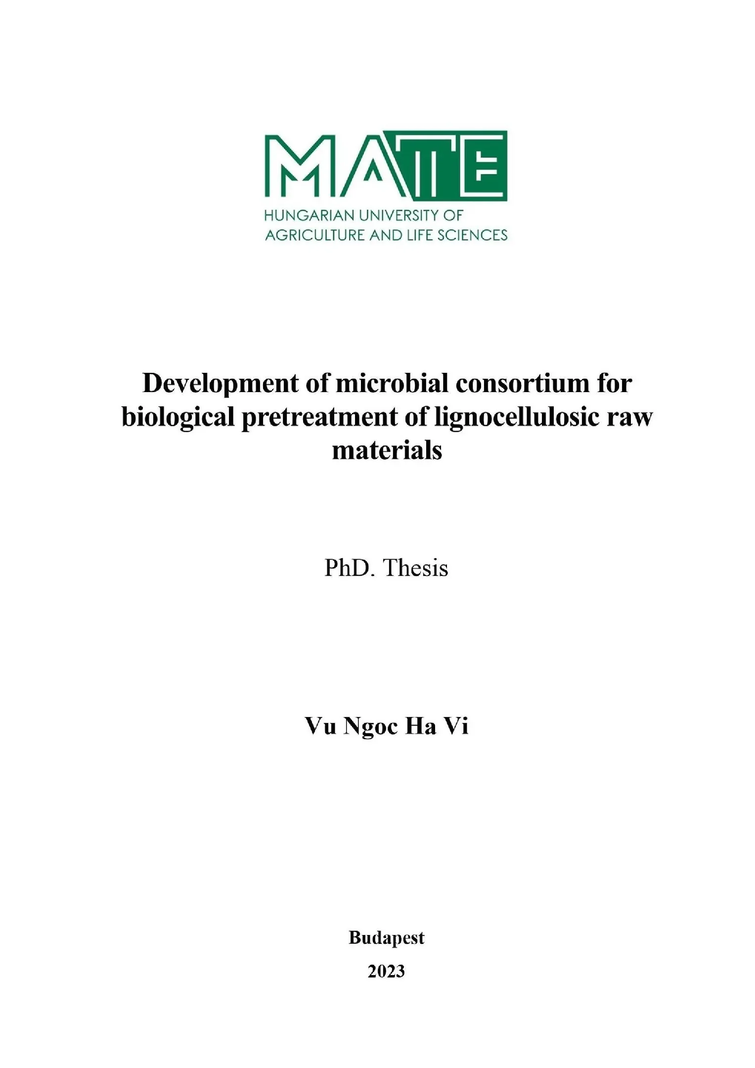 Phát triển consortium vi sinh học xử lý sinh học vật liệu lignocellulose