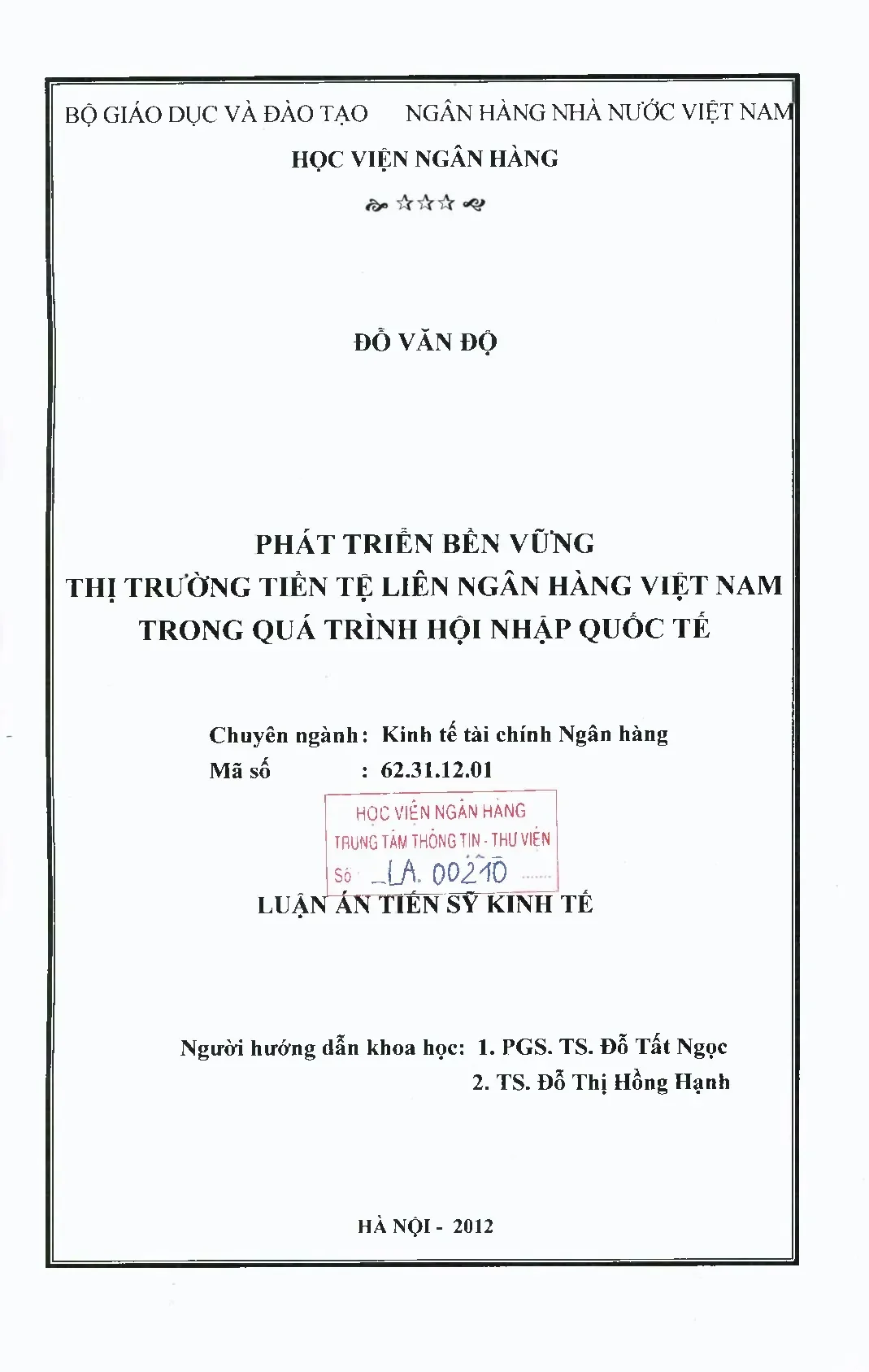 Phát triển bền vững thị trường tiền tệ liên ngân hàng Việt Nam