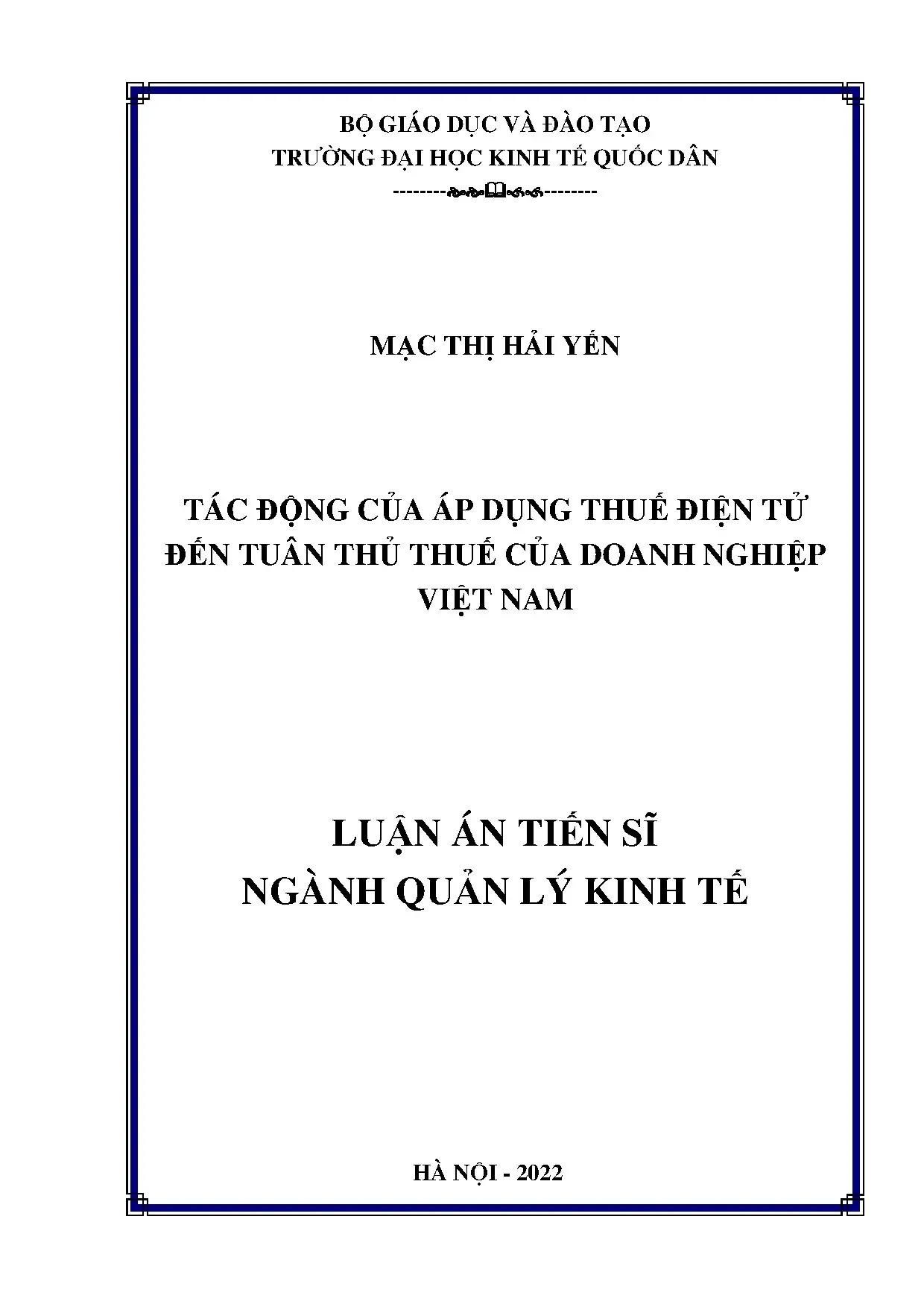 Tác động thuế điện tử đến tuân thủ thuế doanh nghiệp Việt Nam