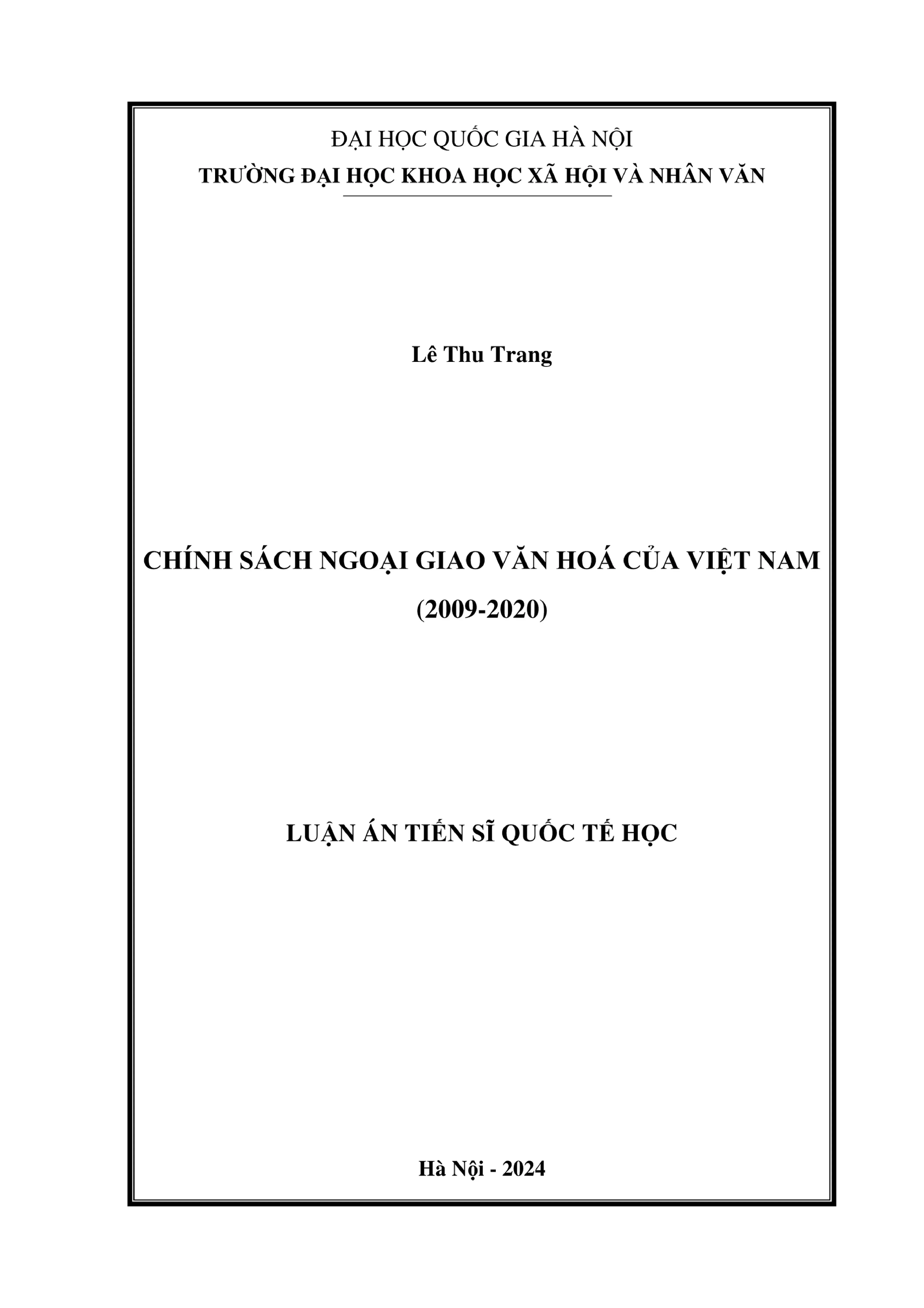 Chính sách ngoại giao văn hóa Việt Nam 2009-2020