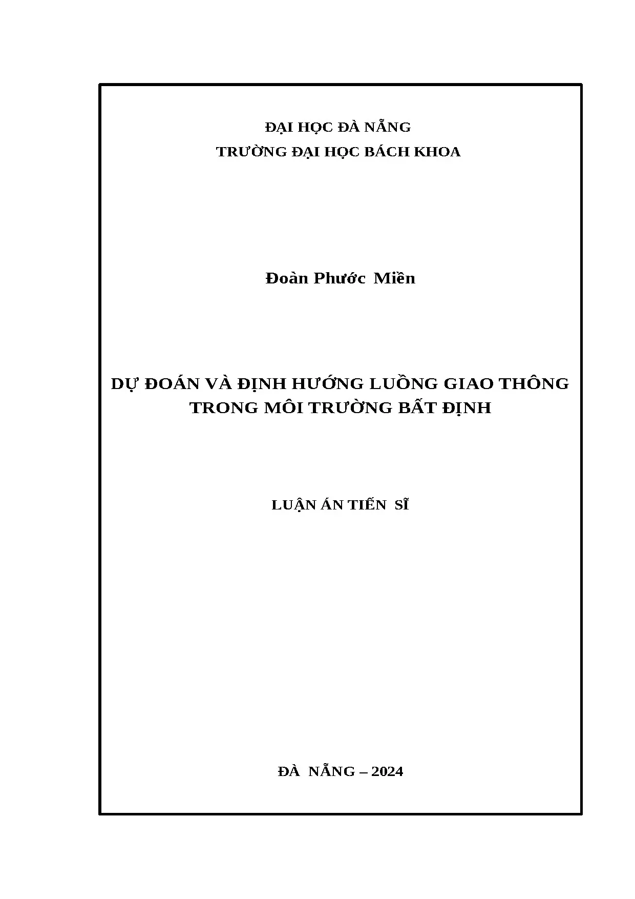Dự đoán và định hướng luồng giao thông trong môi trường bất định