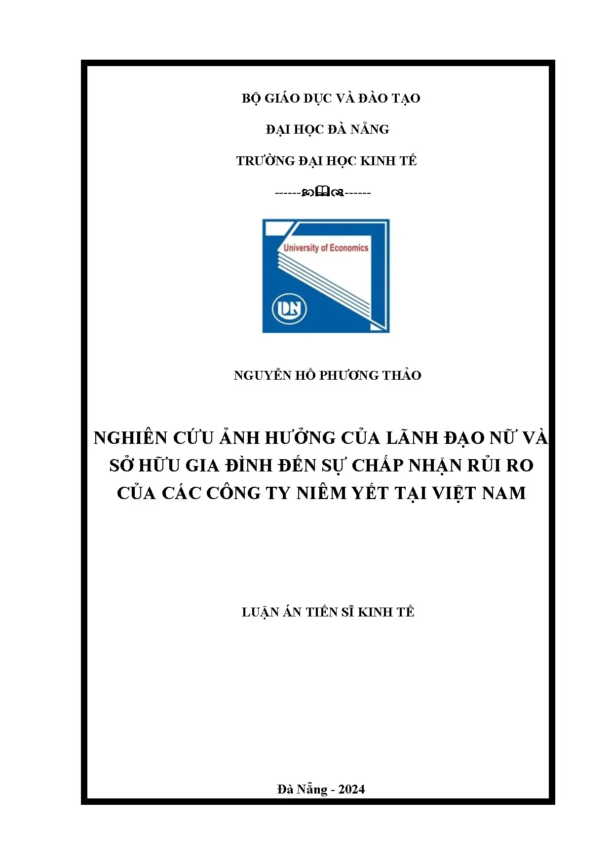 Ảnh hưởng lãnh đạo nữ và sở hữu gia đình đến rủi ro công ty Việt Nam