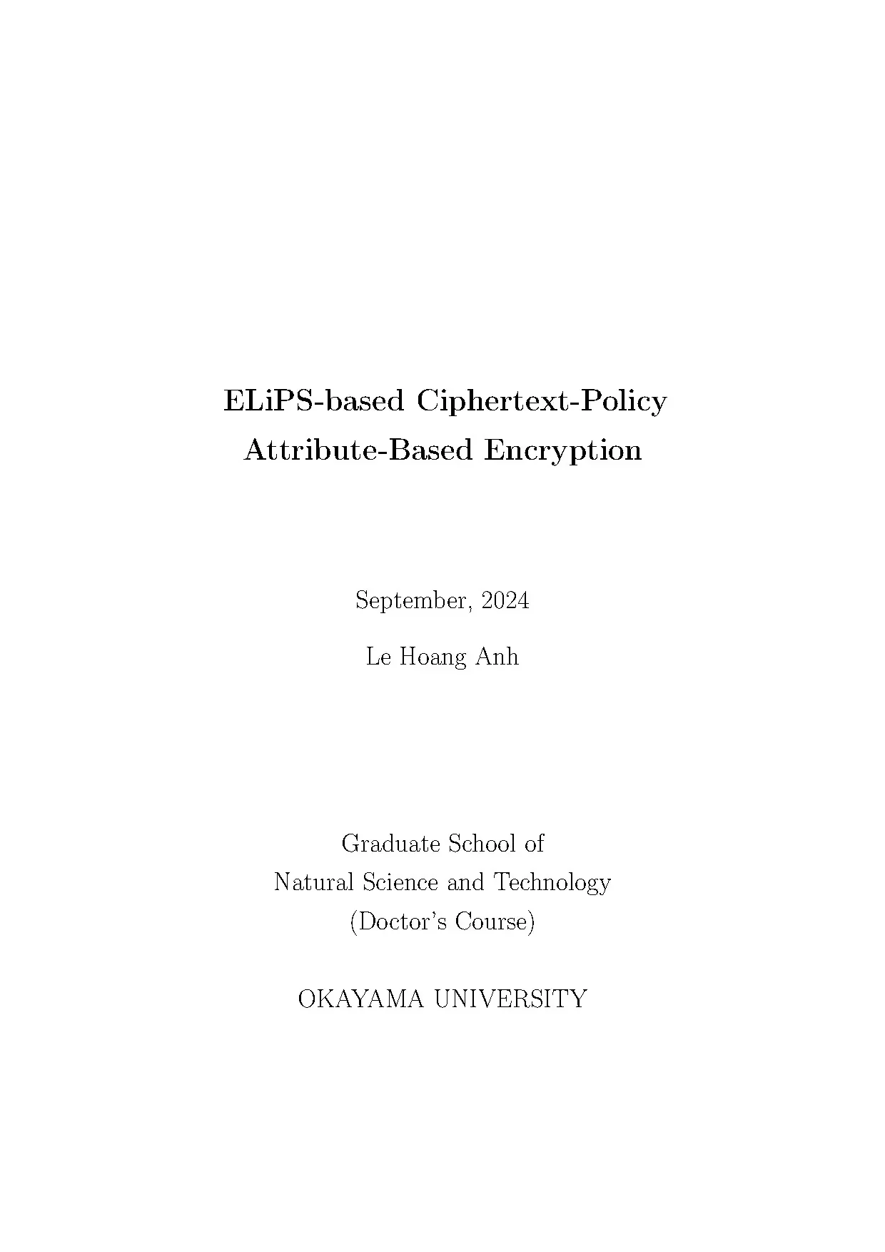 ELiPS-based Ciphertext-Policy Attribute-Based Encryption