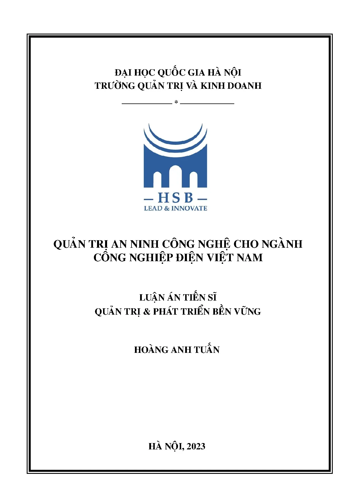 Quản trị an ninh công nghệ ngành điện Việt Nam