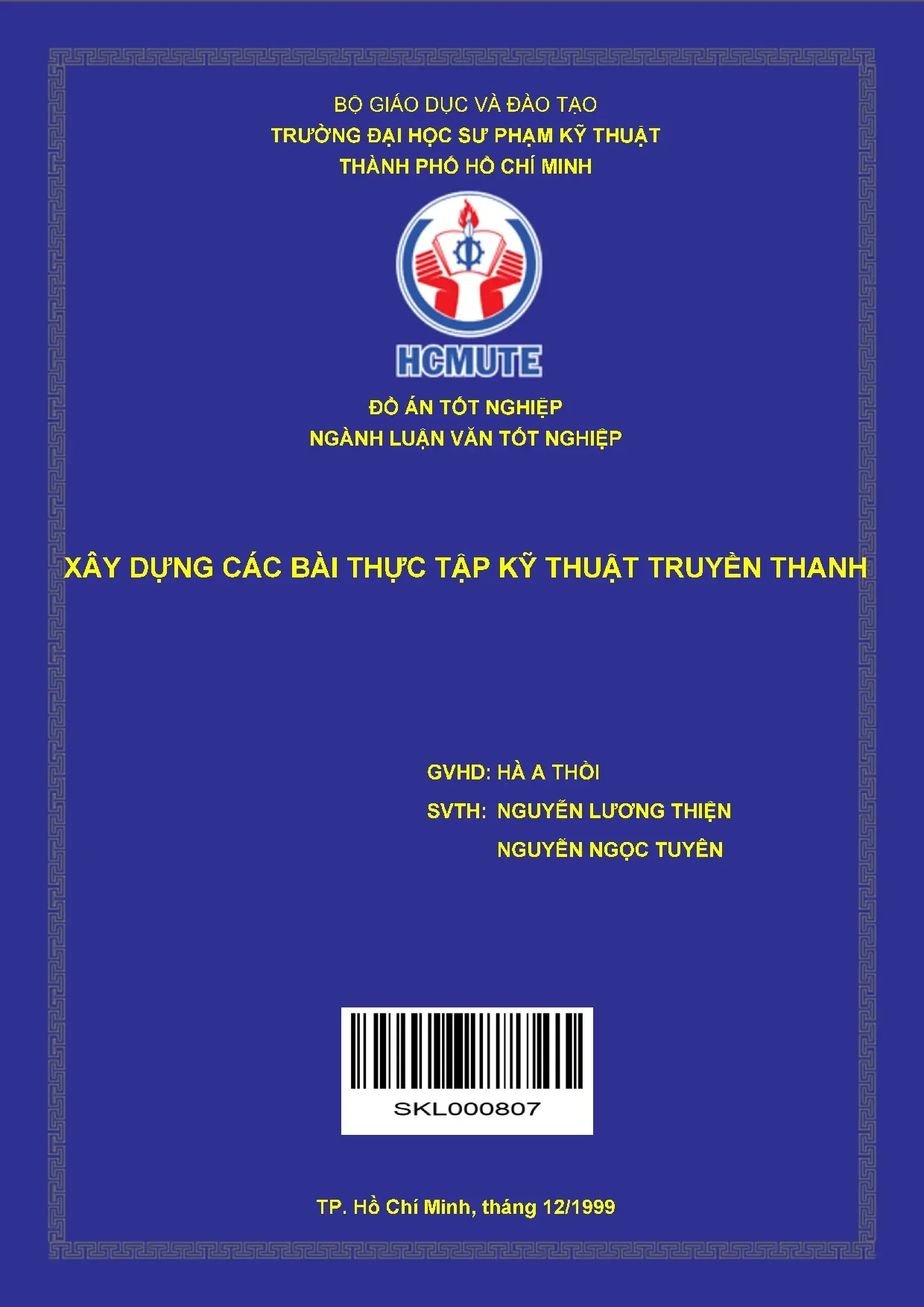 Xây dựng các bài thực tập kỹ thuật truyền thanh