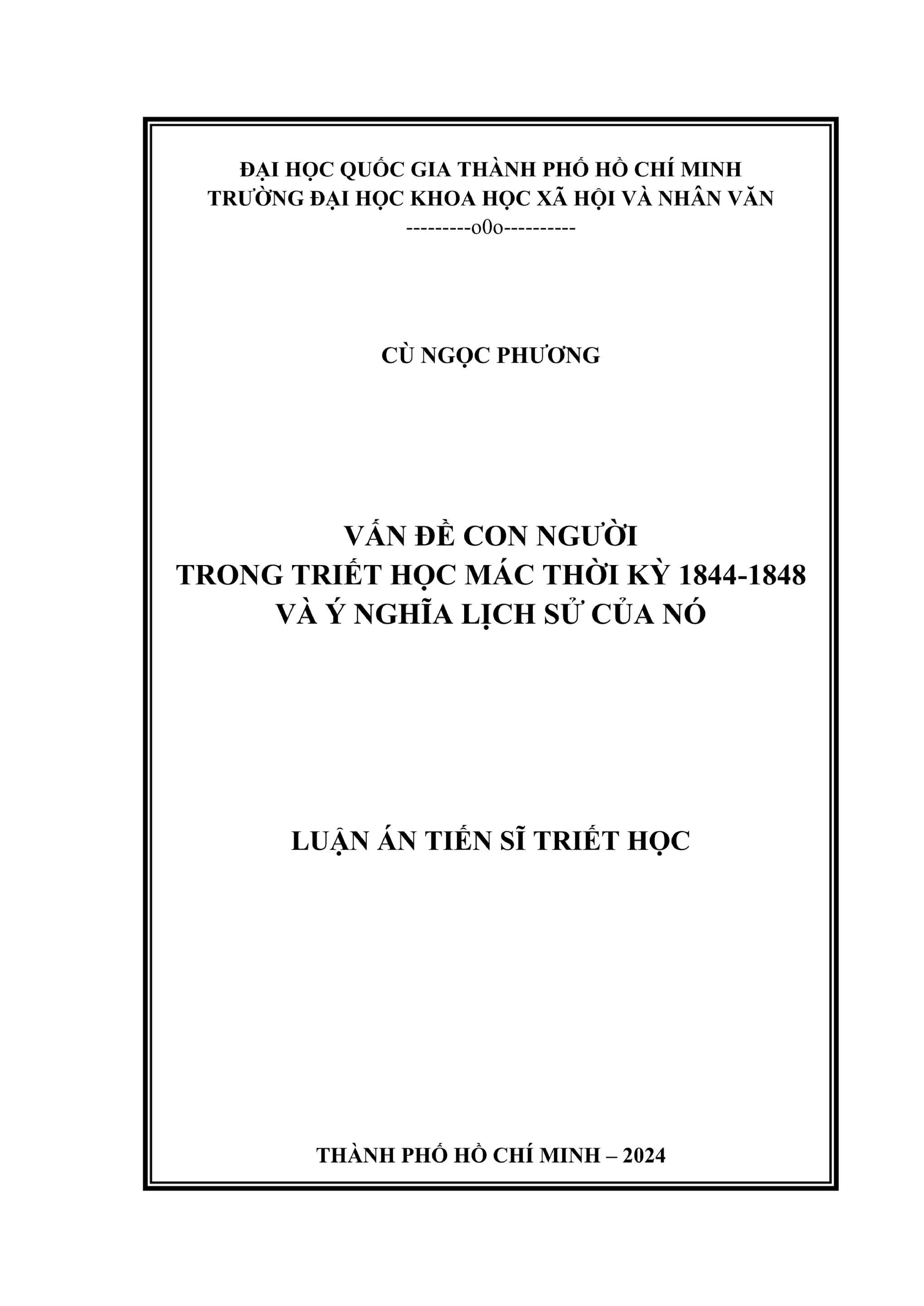 Vấn đề con người trong triết học Mác 1844-1848