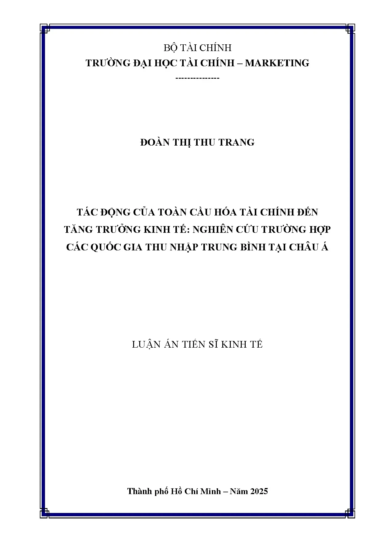 Toàn cầu hóa tài chính và tăng trưởng kinh tế Châu Á