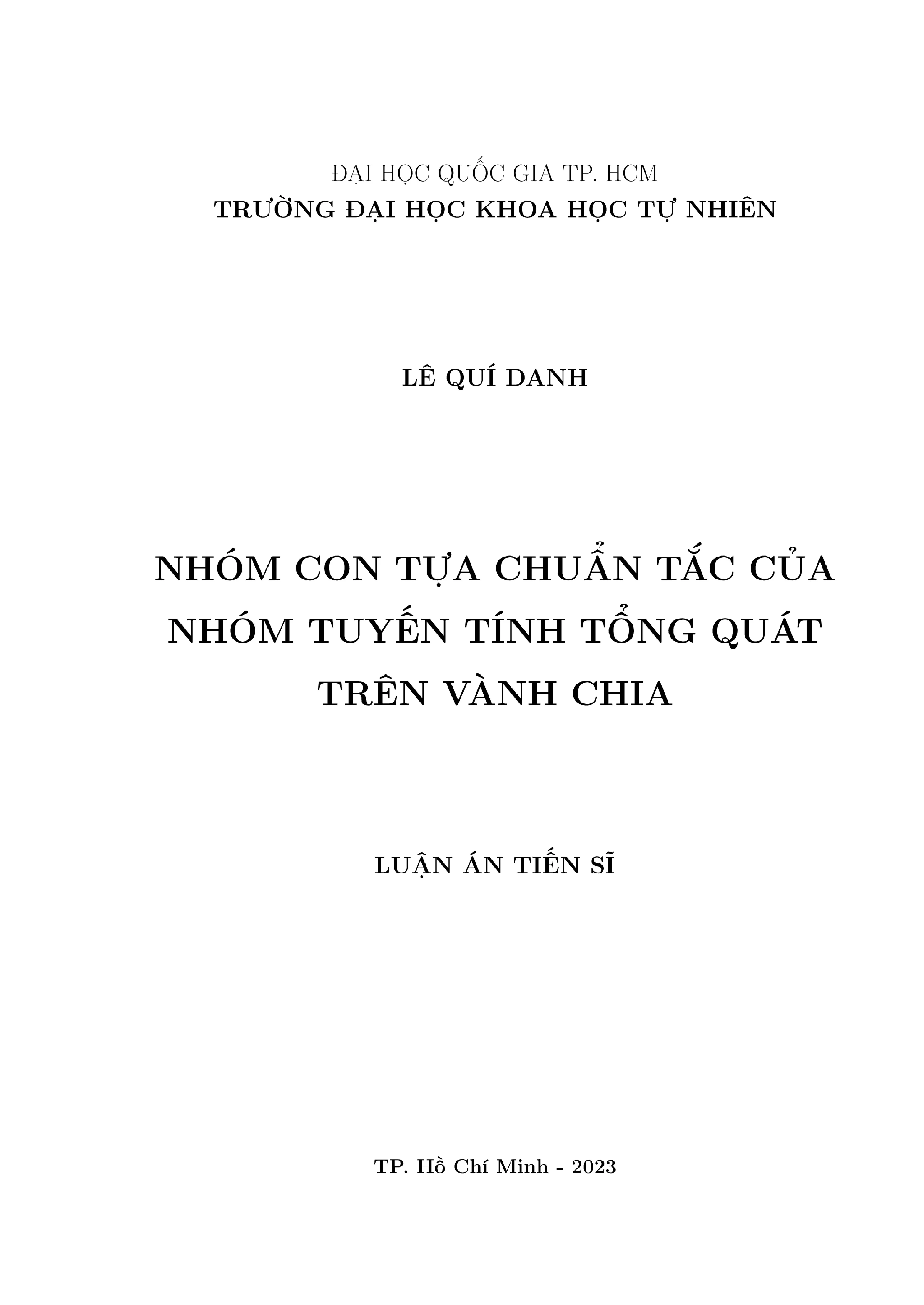Nhóm con tựa chuẩn tắc của nhóm tuyến tính trên vành chia