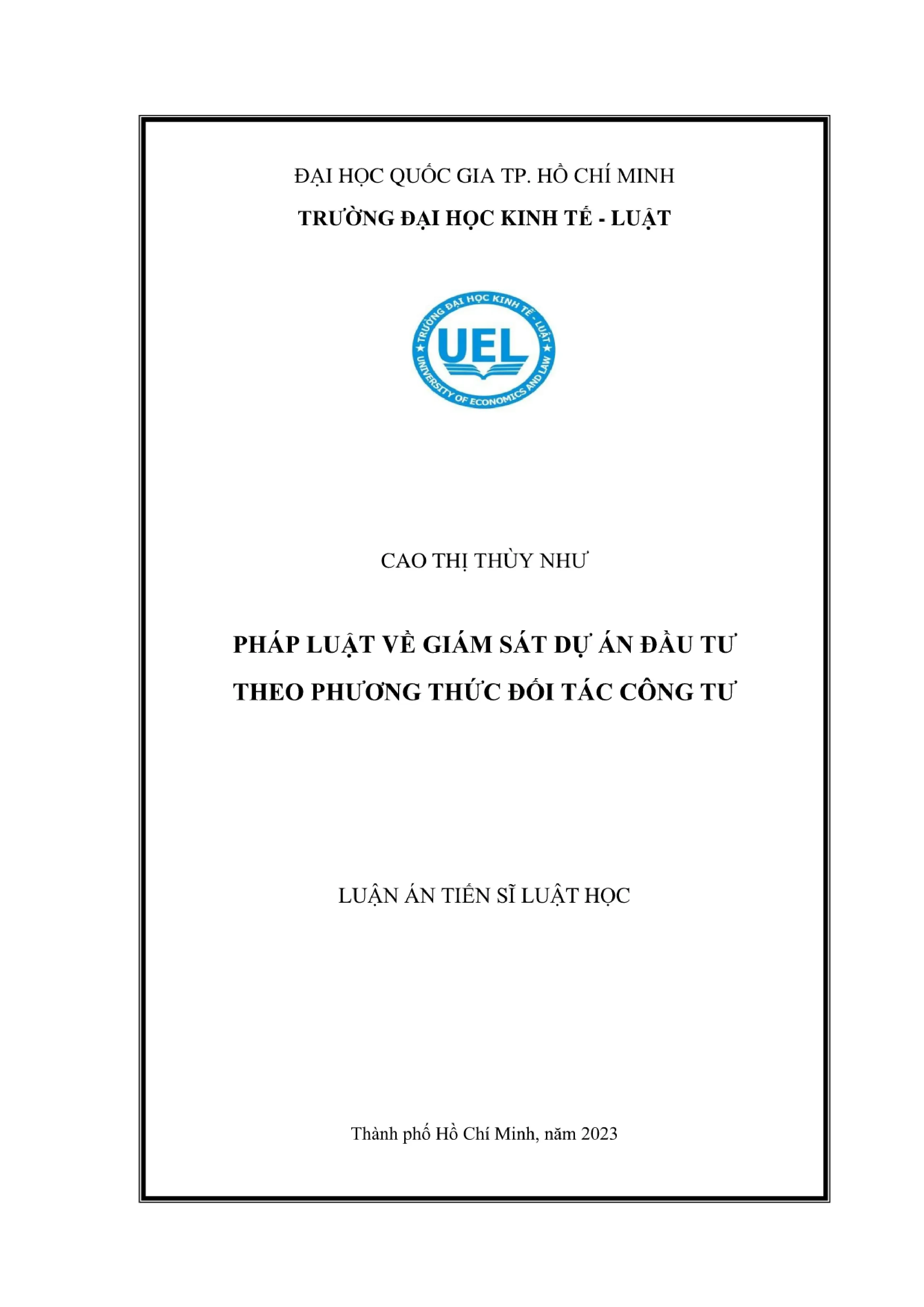 Giám sát dự án đầu tư theo phương thức đối tác công tư