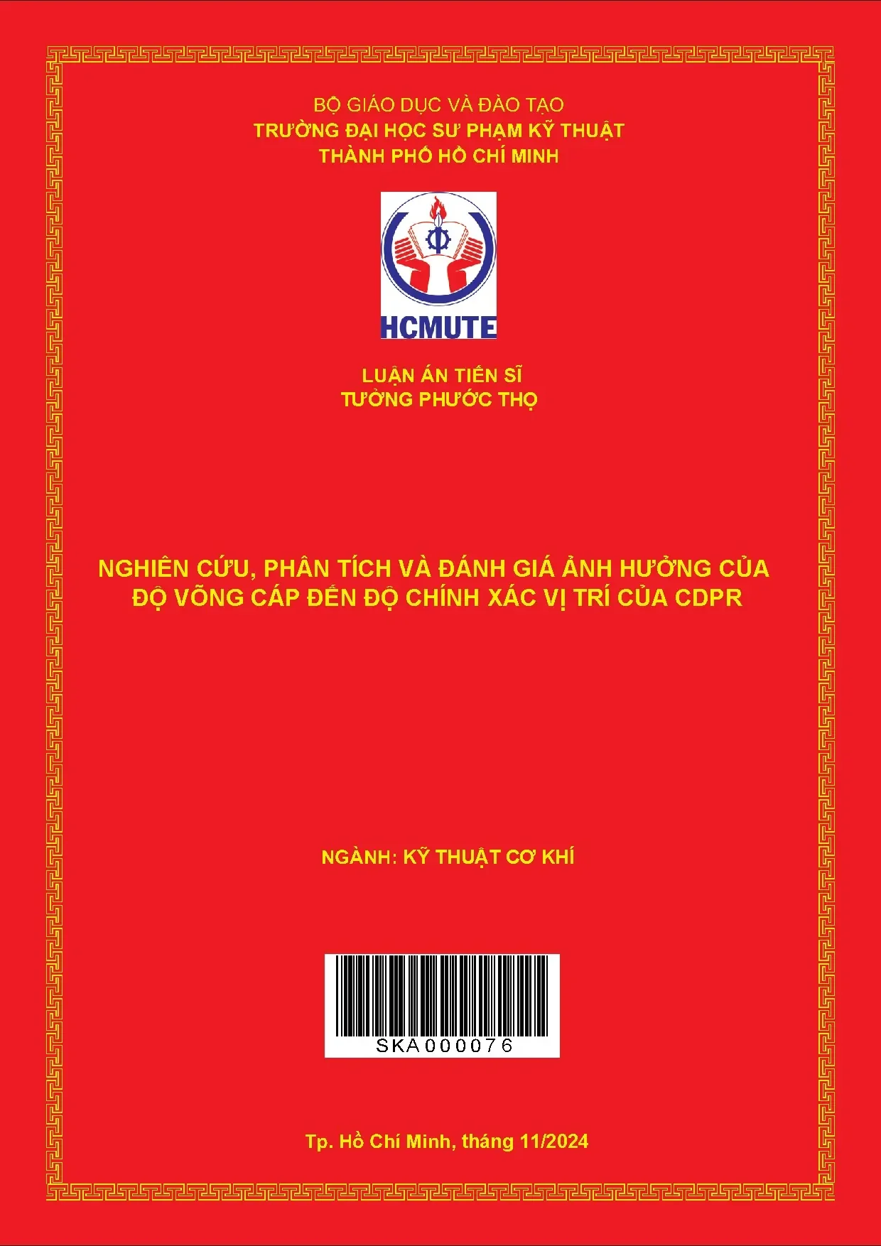 Ảnh hưởng độ võng cáp đến độ chính xác vị trí CDPR