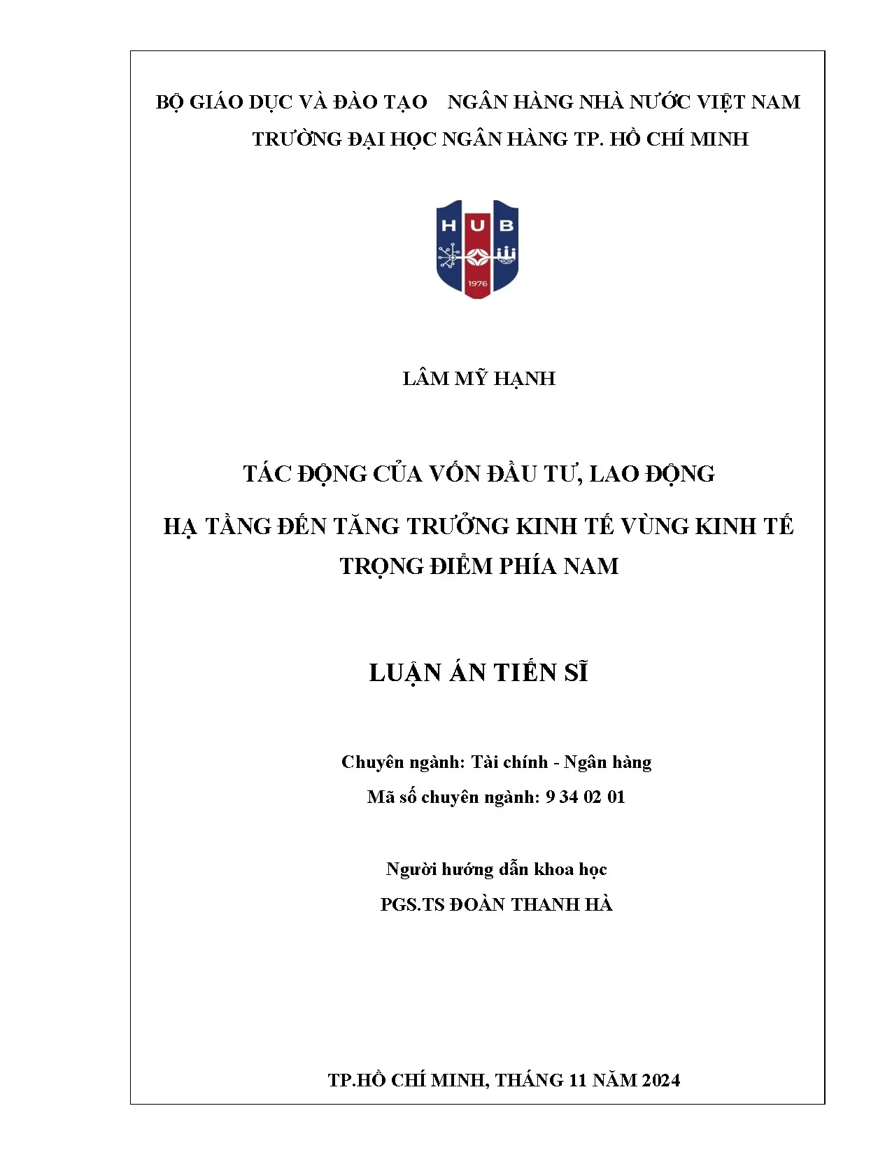 Vốn đầu tư, lao động, hạ tầng và tăng trưởng kinh tế phía Nam