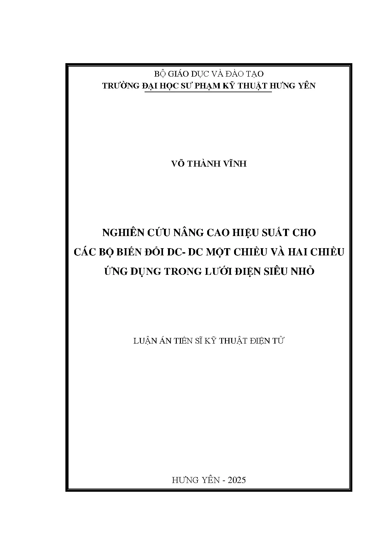 Nâng cao hiệu suất bộ biến đổi DC-DC trong lưới điện siêu nhỏ