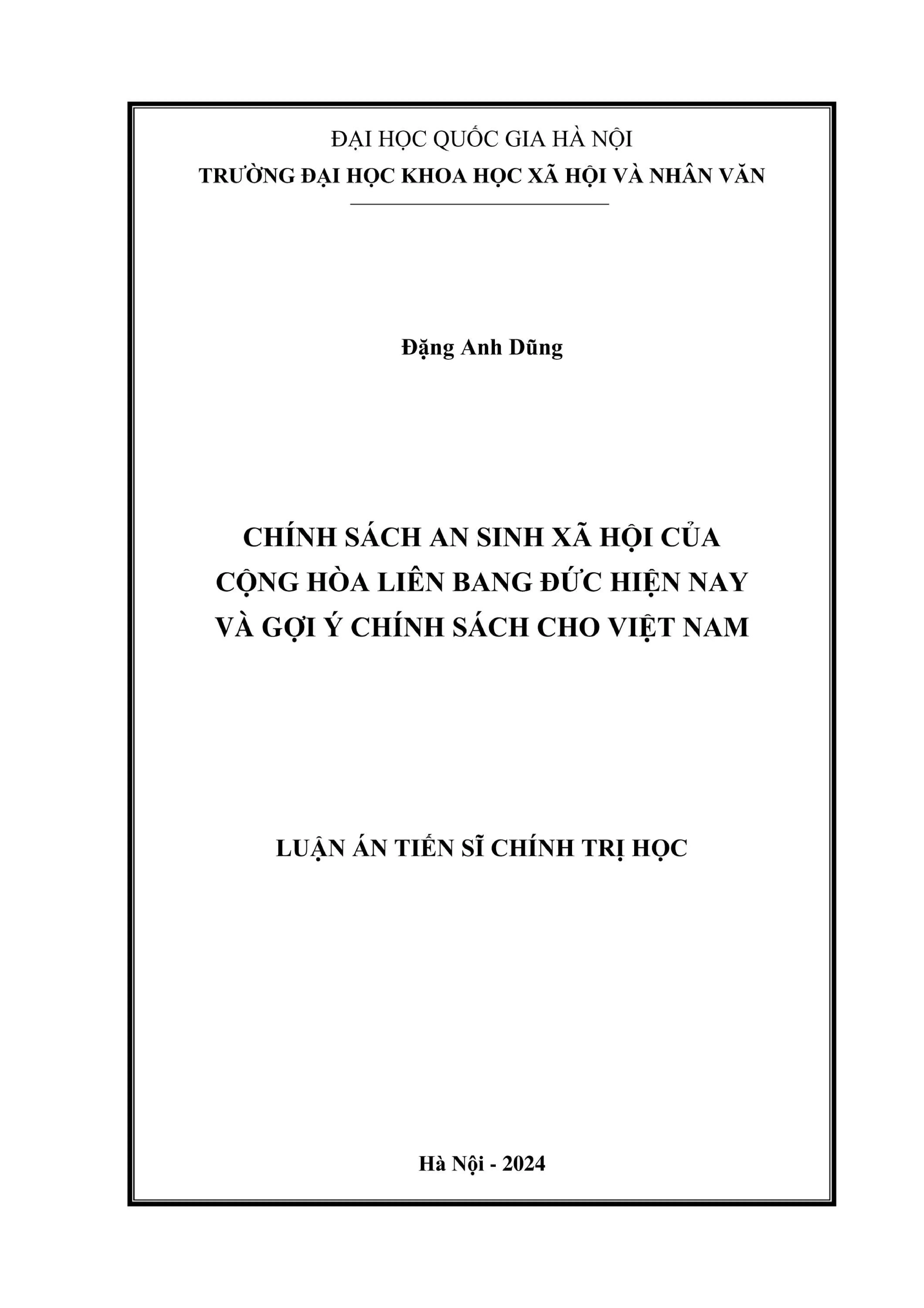 Chính sách an sinh xã hội: Kinh nghiệm Đức cho Việt Nam
