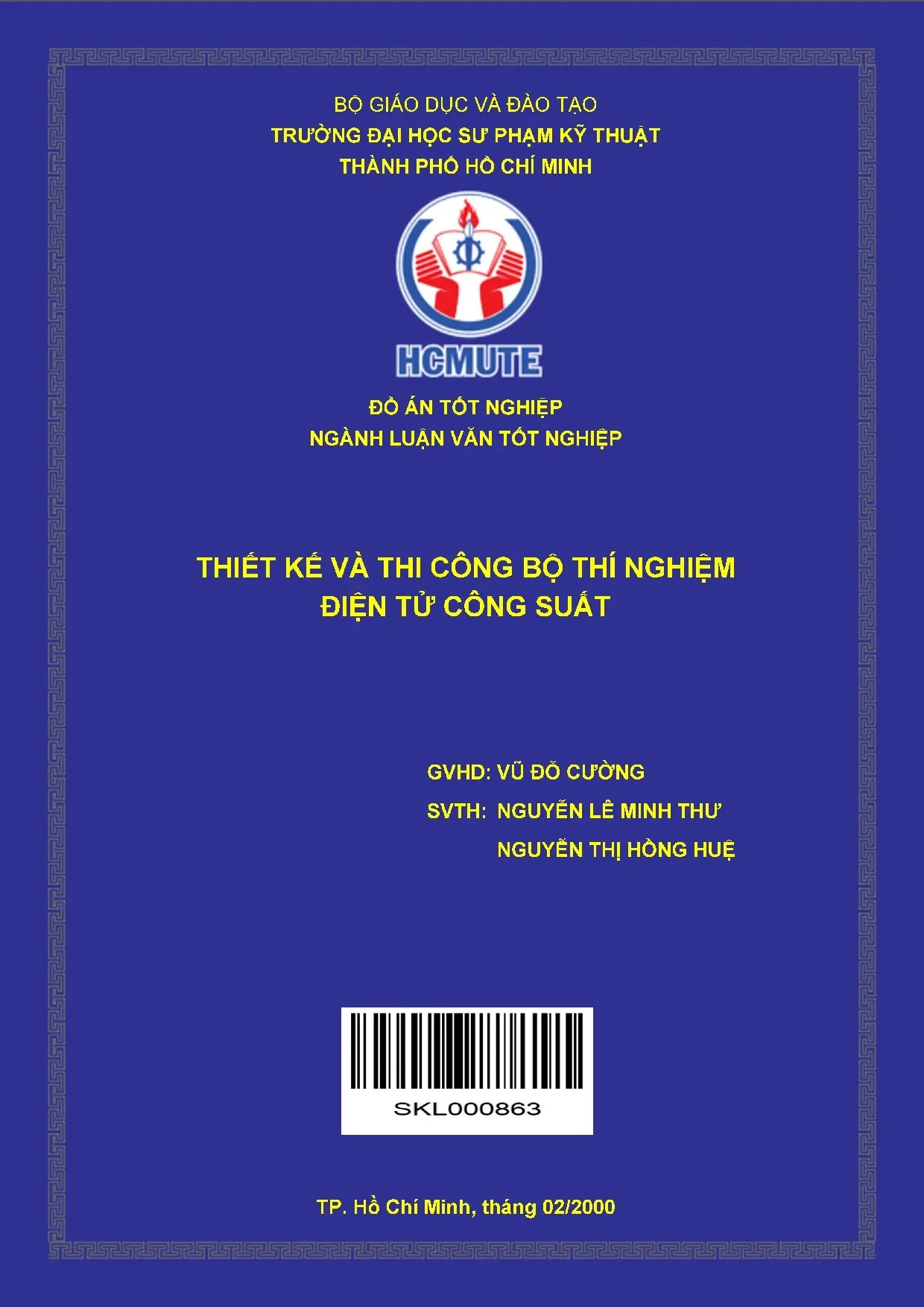 Thiết kế và thi công bộ thí nghiệm Điện tử công suất
