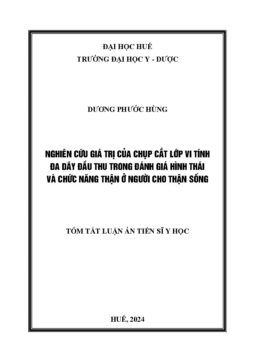 CLVT đánh giá chức năng thận người cho thận sống