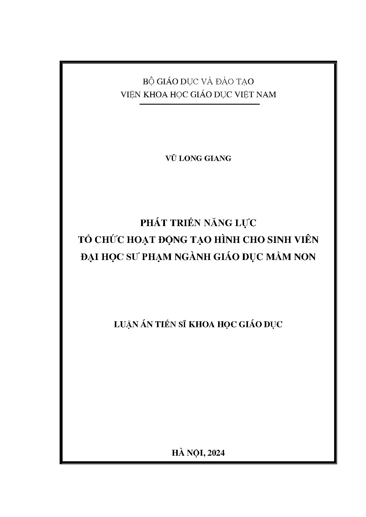 Năng lực tổ chức hoạt động tạo hình sinh viên sư phạm mầm non