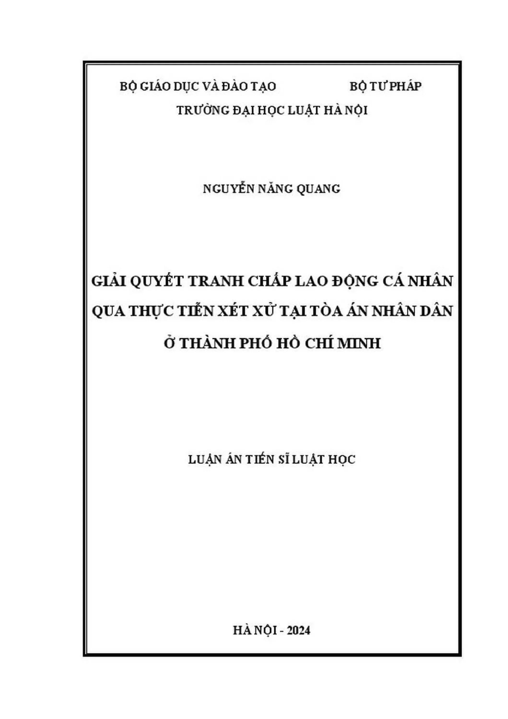 Giải quyết tranh chấp lao động cá nhân tại Tòa án TP.HCM