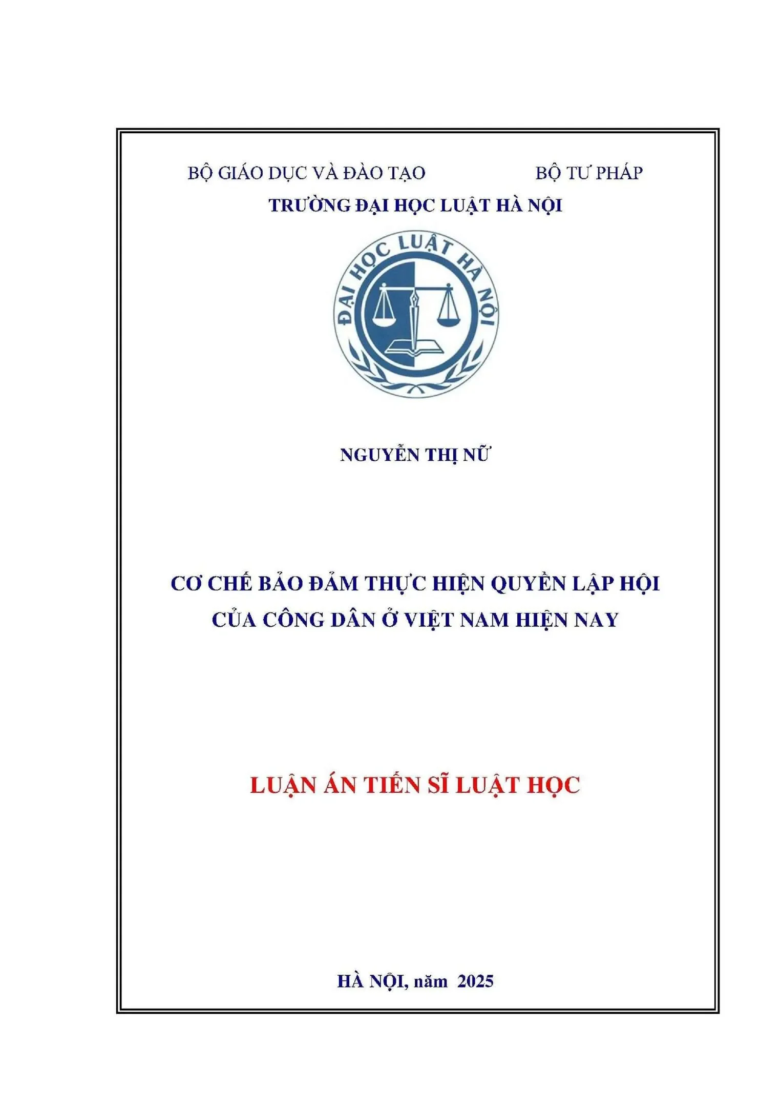 Cơ chế bảo đảm quyền lập hội công dân Việt Nam