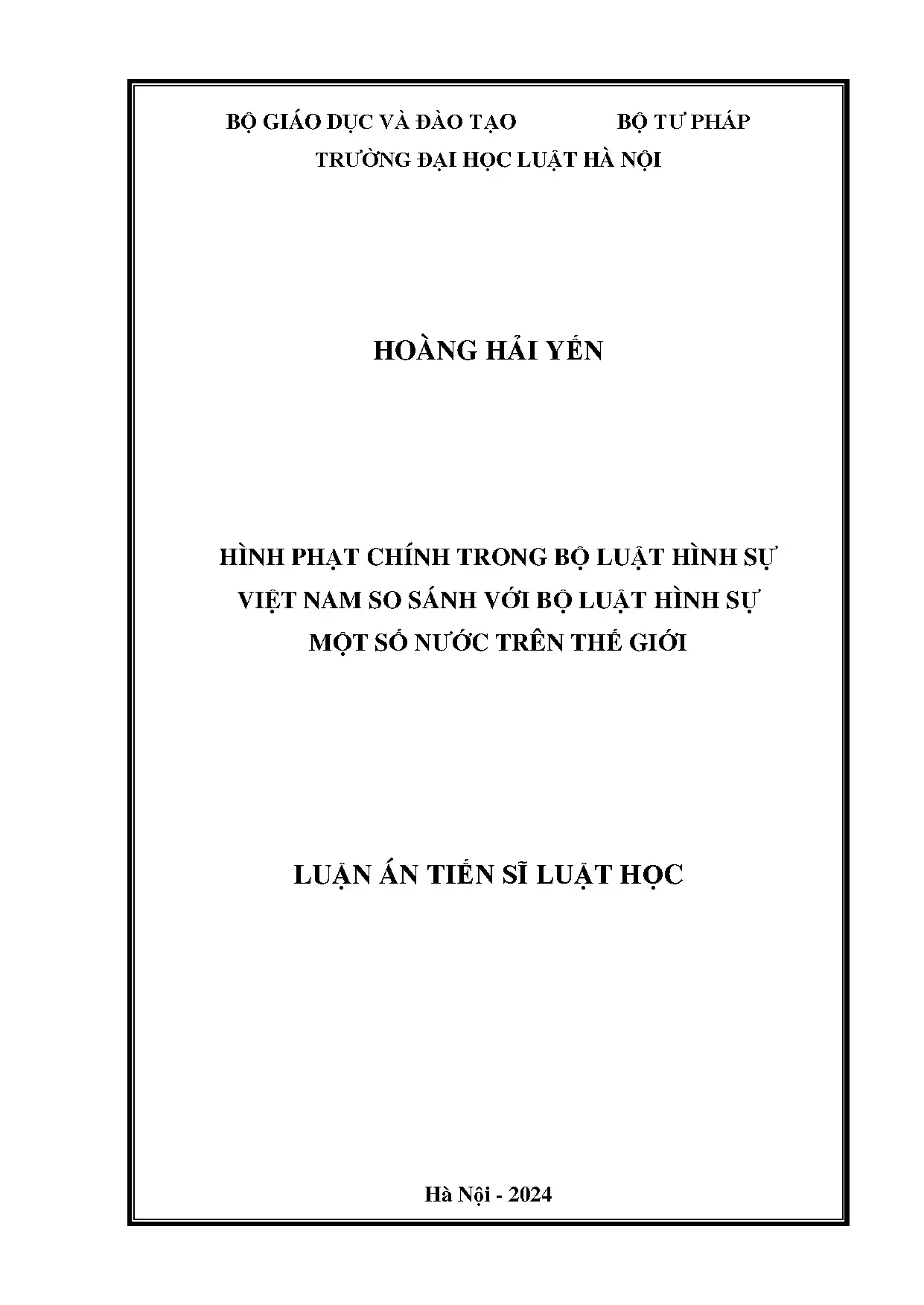 Hình phạt chính trong BLHS Việt Nam so sánh quốc tế