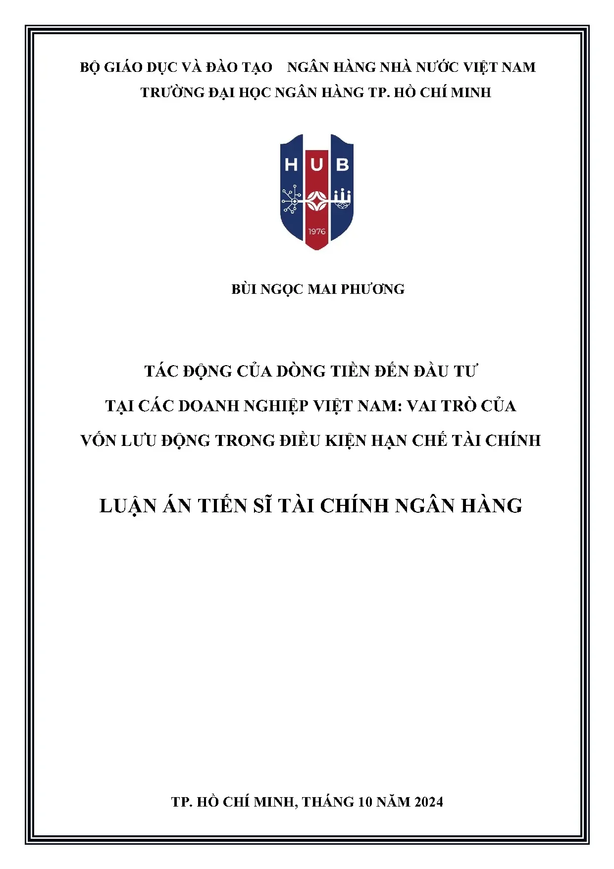 Tác Động của dòng tiền Đến Đầu tư tại các doanh nghiệp việt nam vai trò của vốn lưu Động trong Điều kiện hạn chế tài chính
