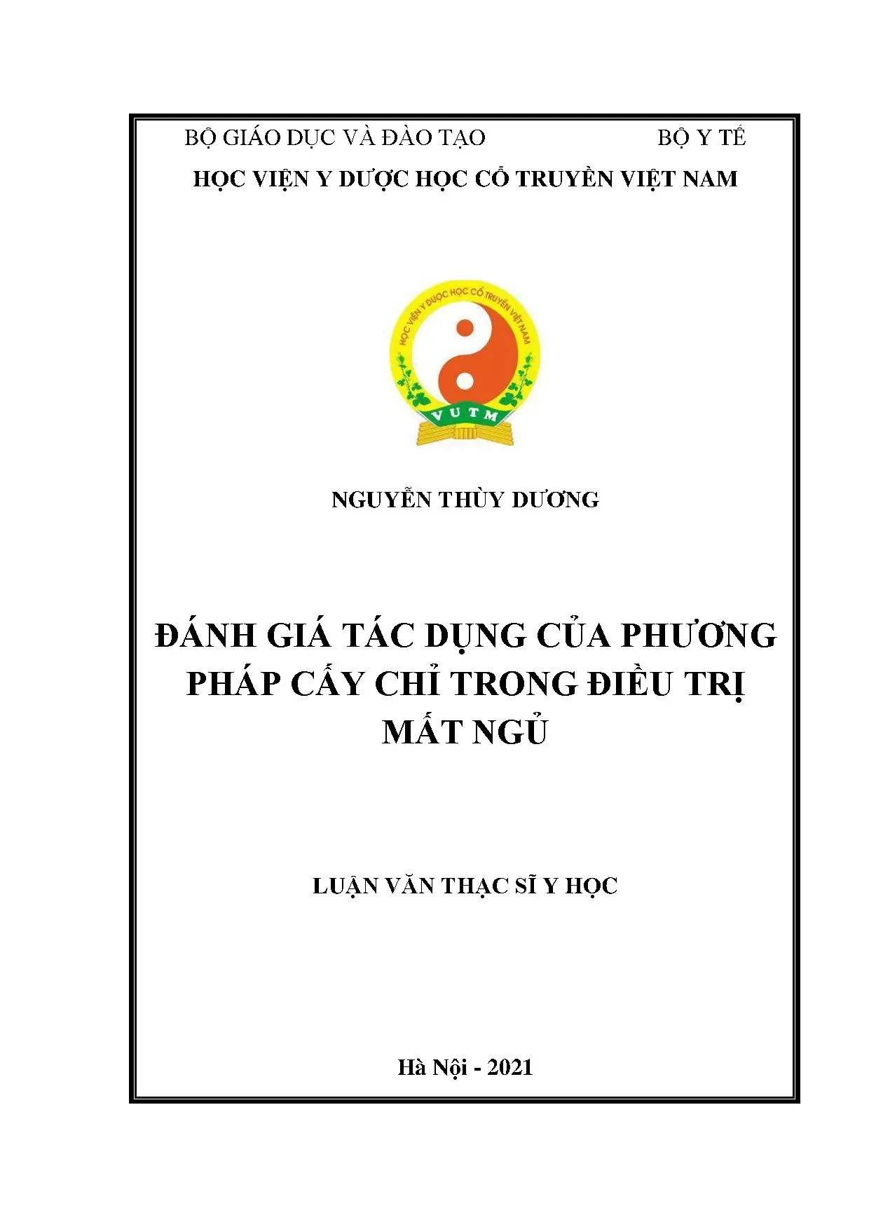 Đánh giá tác dụng cấy chỉ trong điều trị mất ngủ
