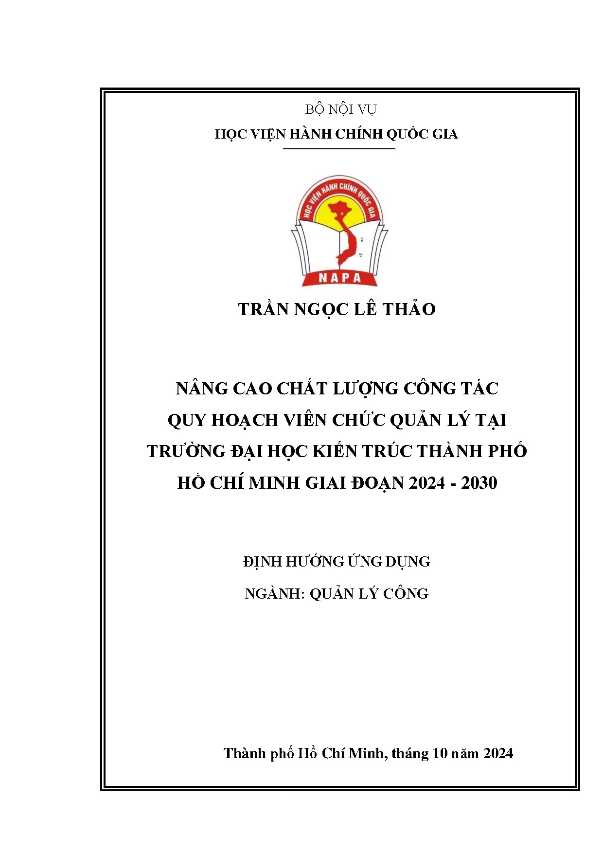 Quy hoạch viên chức quản lý tại ĐH Kiến trúc TPHCM 2024-2030