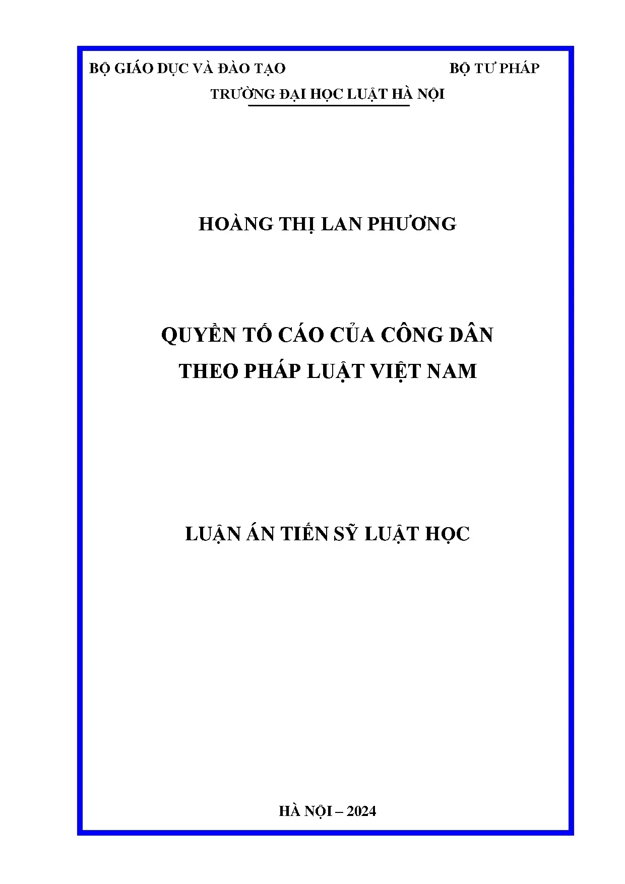 Quyền tố cáo của công dân theo pháp luật Việt Nam