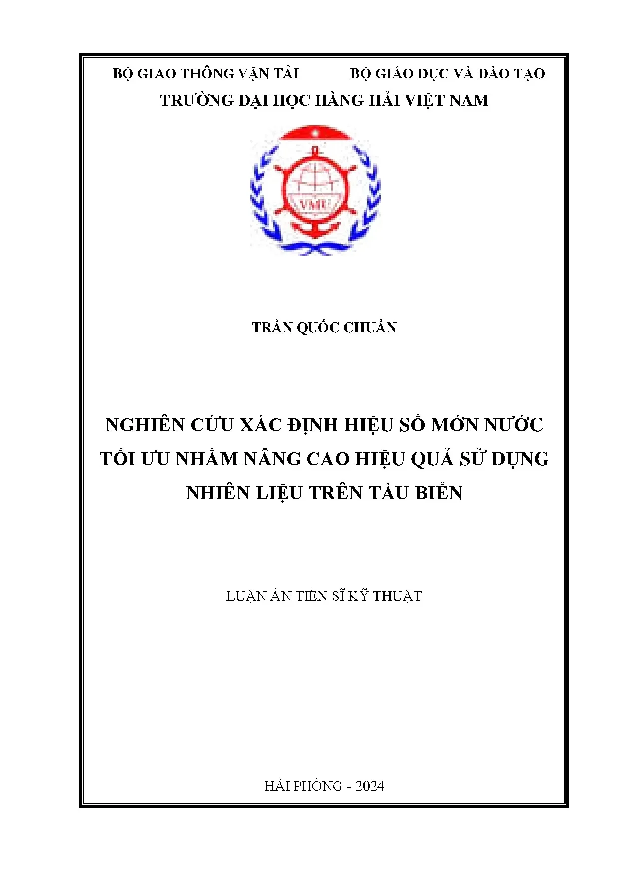 Hiệu số mớn nước tối ưu nâng cao hiệu quả nhiên liệu tàu biển
