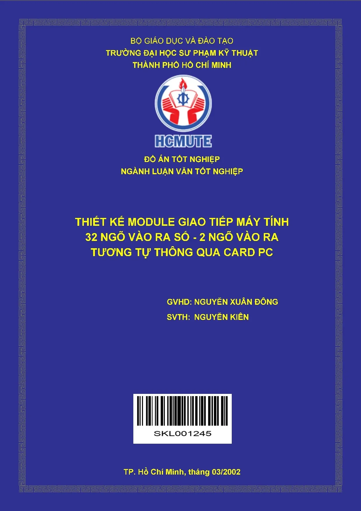 Thiết kế module giao tiếp máy tính 32 ngõ vào ra số   2 ngõ vào ra tương tự thông qua card pc