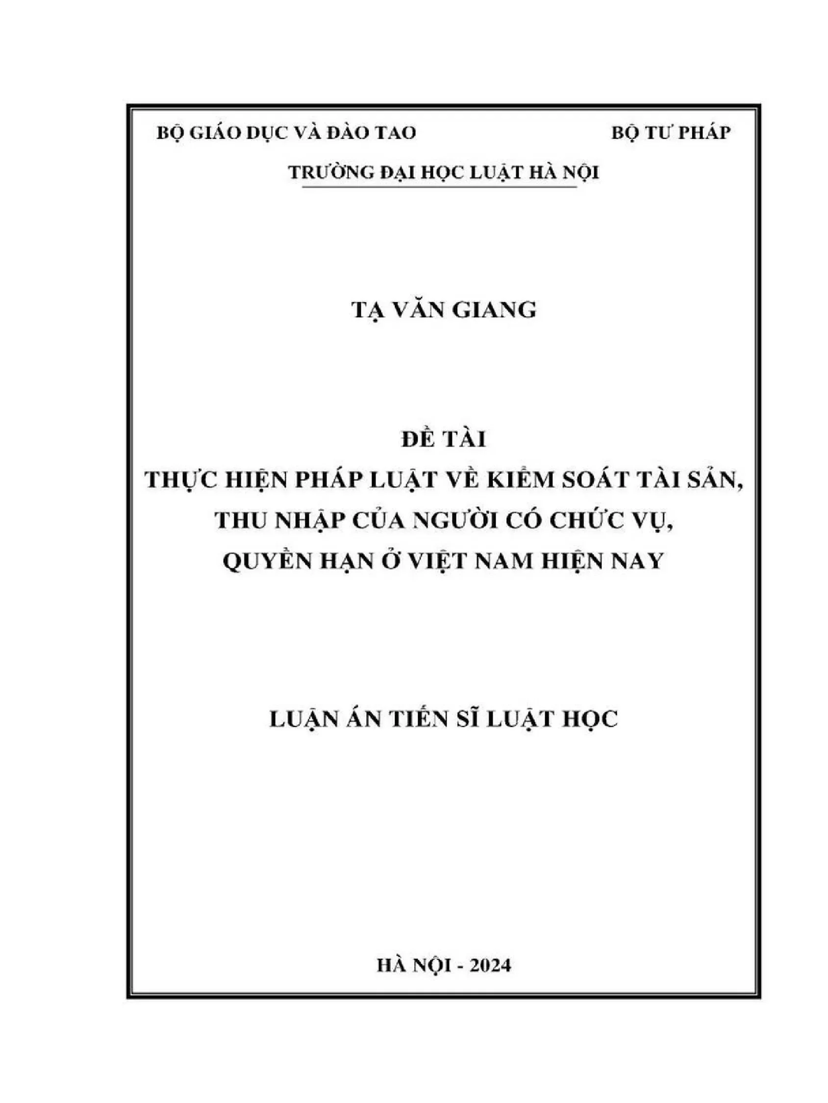 Kiểm soát tài sản, thu nhập người có chức vụ Việt Nam