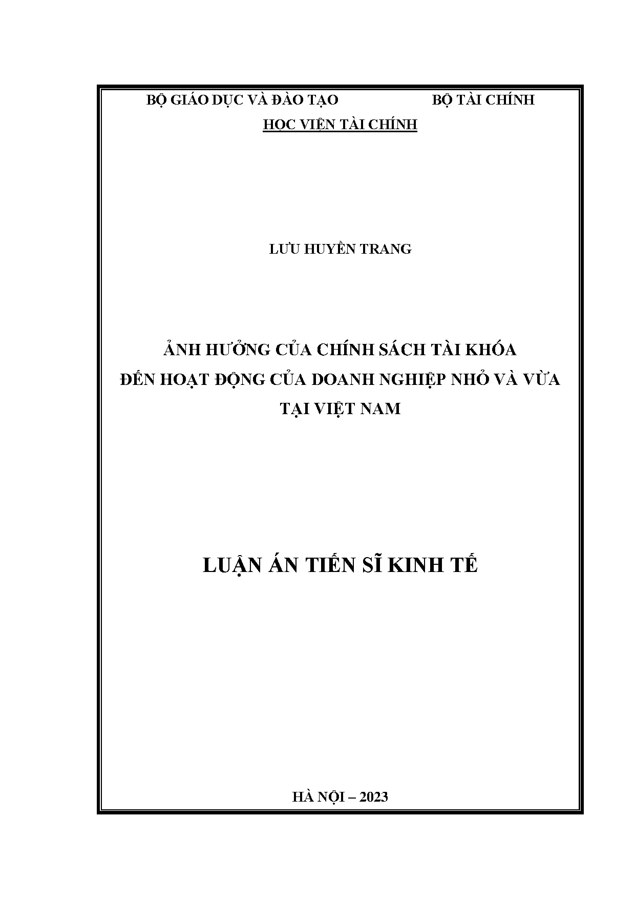 Ảnh hưởng chính sách tài khóa đến hoạt động DNNVV Việt Nam