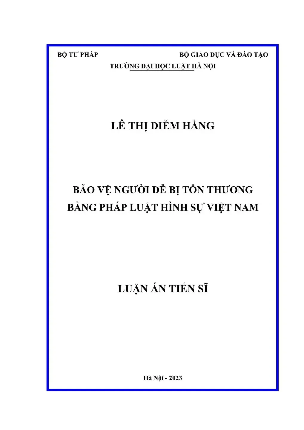 Bảo vệ người dễ bị tổn thương bằng pháp luật hình sự Việt Nam
