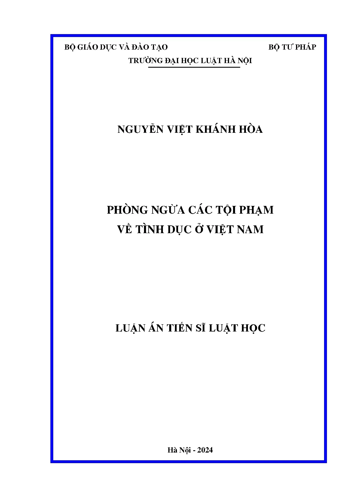 Phòng ngừa các tội phạm về tình dục ở Việt Nam