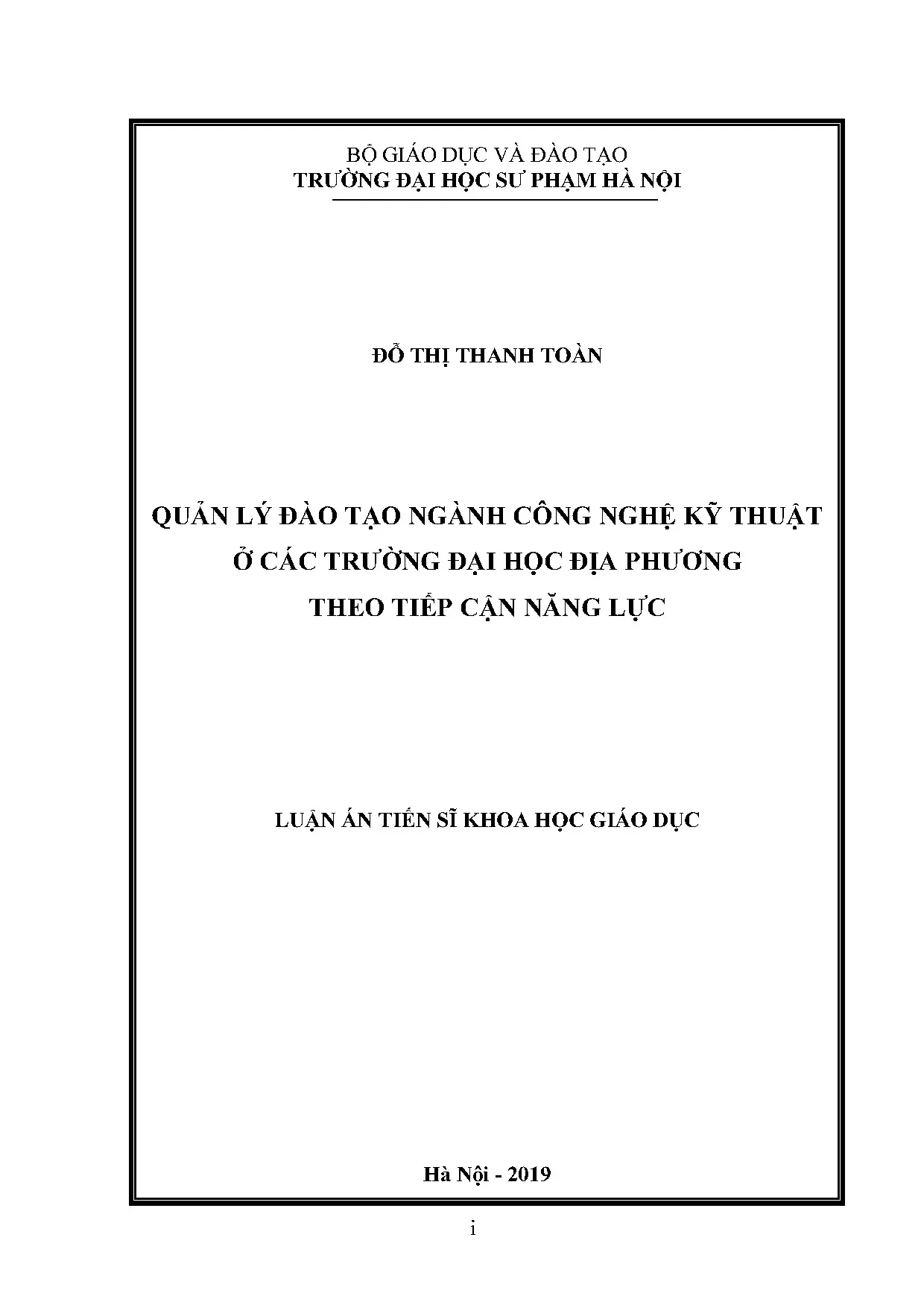 Quản lý đào tạo công nghệ kỹ thuật theo tiếp cận năng lực