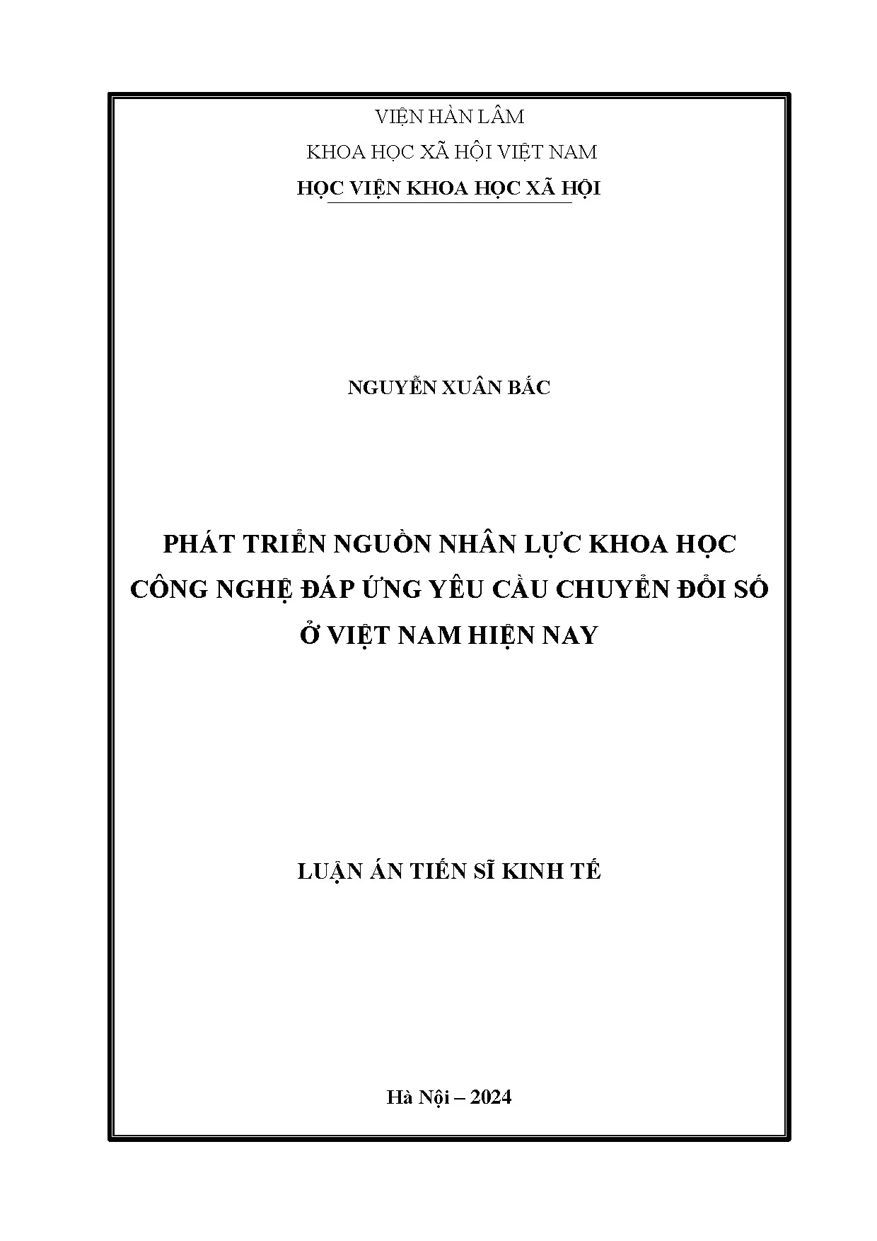 Phát triển nguồn nhân lực khoa học công nghệ chuyển đổi số Việt Nam