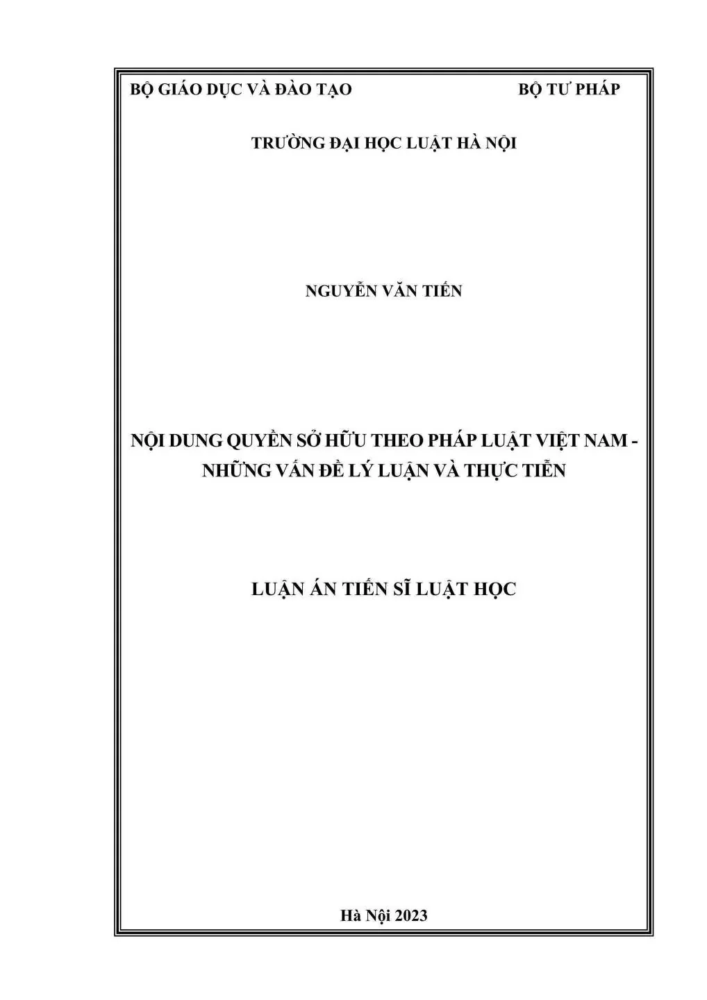 Luận án tiến sĩ Luật học: Nội dung quyền sở hữu theo pháp luật Việt Nam - Những vấn đề lý luận và thực tiễn