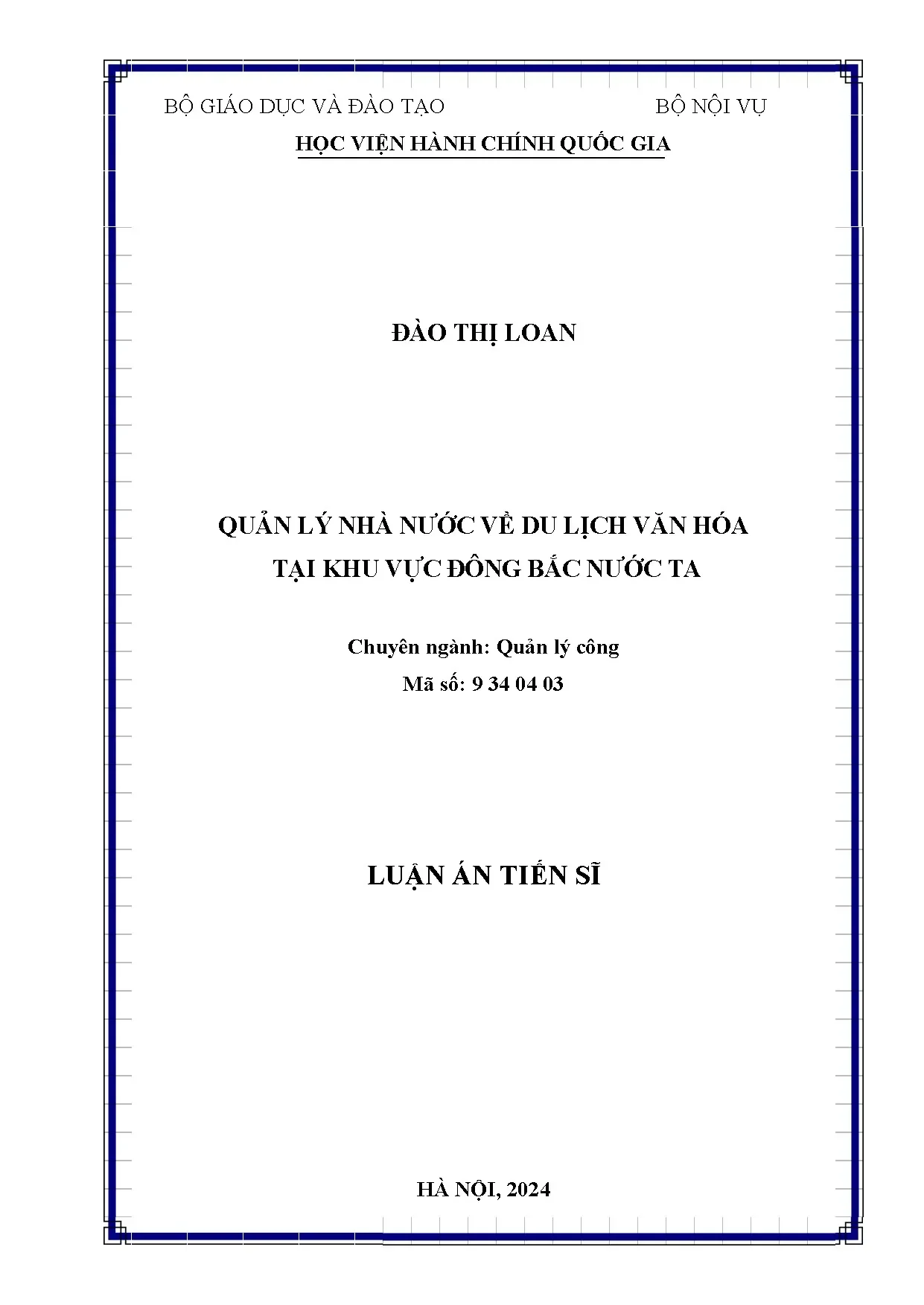 Quản lý nhà nước về du lịch văn hóa khu vực Đông Bắc