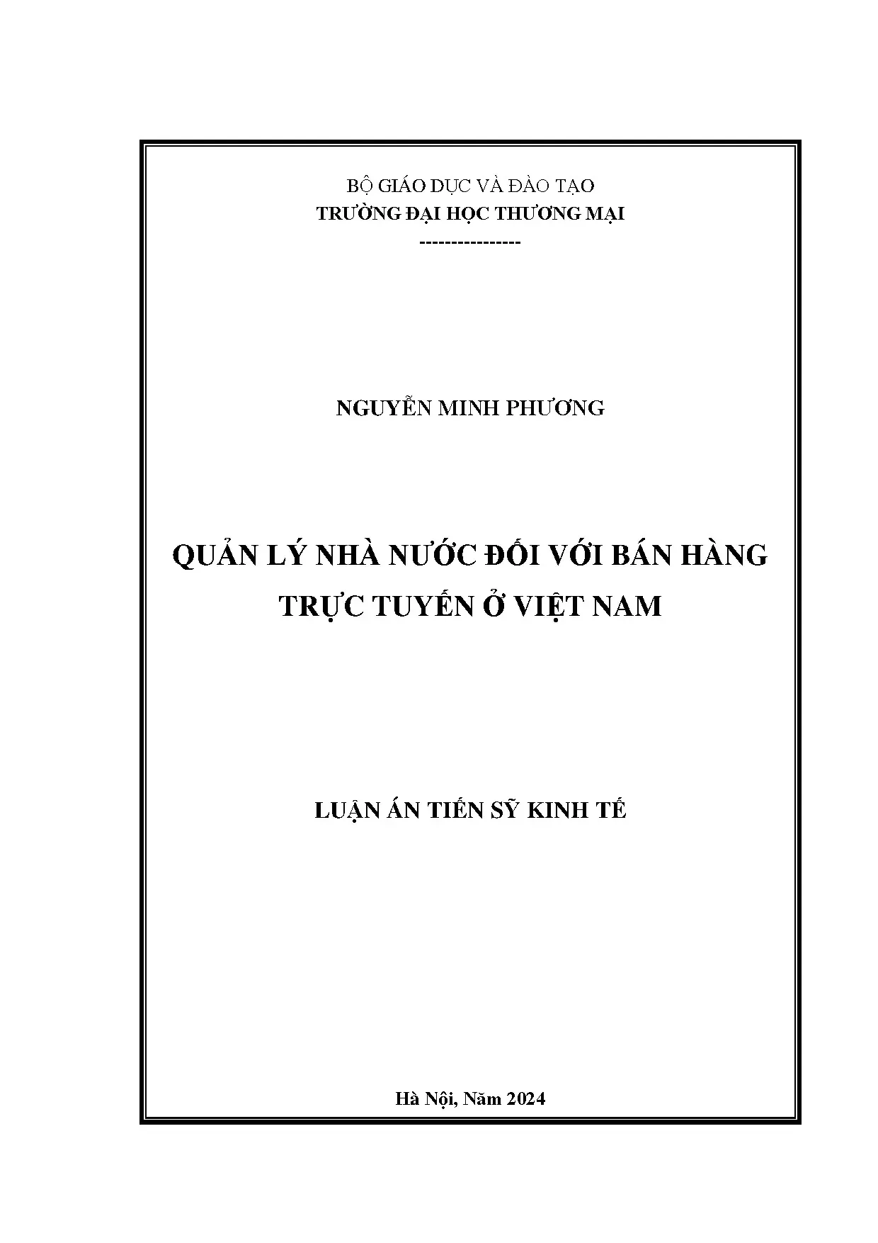 Quản lý nhà nước đối với bán hàng trực tuyến